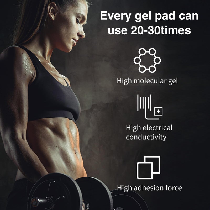 PAMASE 80Pcs Abs Stimulator Training Replacement Gel Sheet Pads for Abdominal Muscle Trainer, Accessory for Ab Workout Toning Belt - Image 3